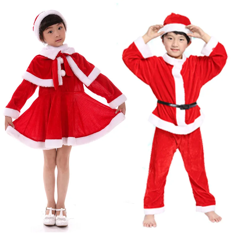 Рождественский костюм Санта Клауса для маленьких мальчиков/девочек комплект из 3