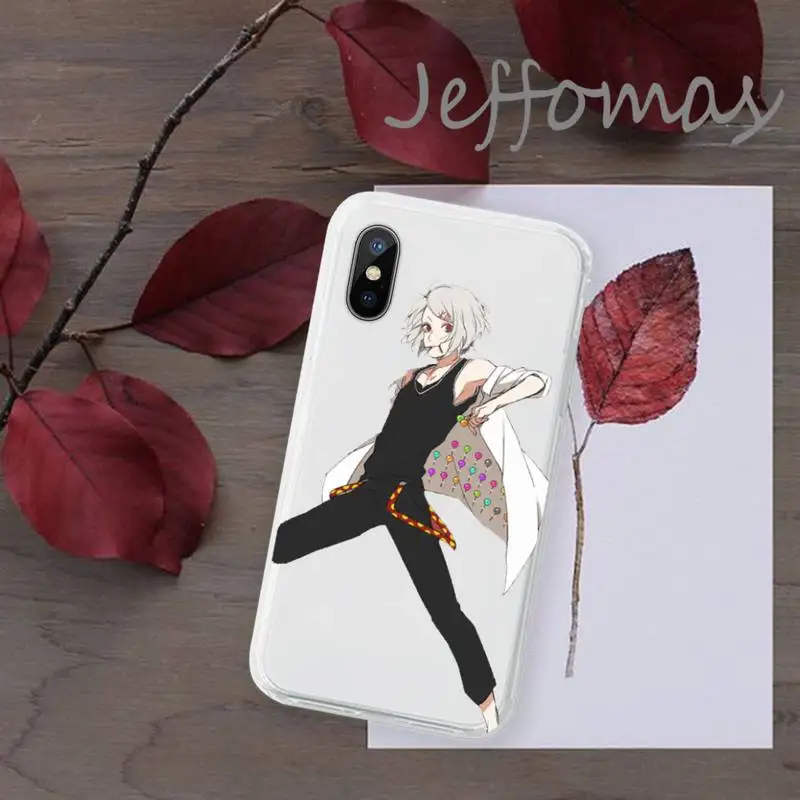 

Anime JUUZOU SUZUYA Tokyo Ghouls Phone Case Transparent for iPhone 11 12 mini pro XS MAX 8 7 6 6S Plus X 5S SE 2020 XR