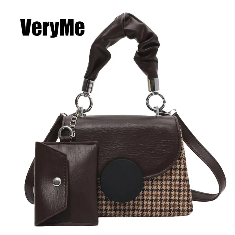 

VeryMe Quality PU Leather Totes Bags Women Mini Handbags Female Retro Daily Totes Lady Elegant Handbags bolsos marca mujer lujo