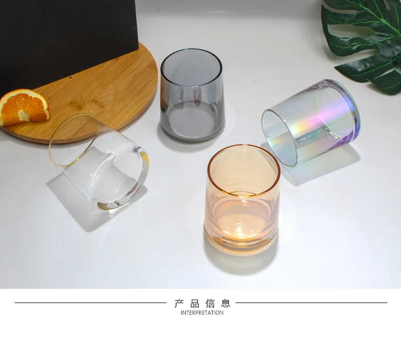 

270ml Colorful Whiskey Glass Drinking Glasses for Water Juice Wine Beverages Dessert Milk Cup Mouthwash Cup