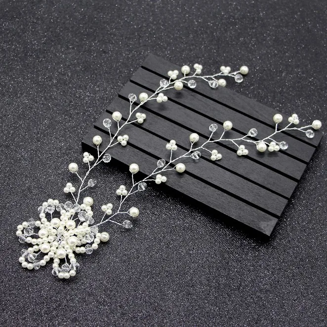 New Korea Style Handmade Rhinestone Pearl White Red Big Flowers Hairband Bridal Headband Hair Jewelry Wedding Accessories | Украшения и