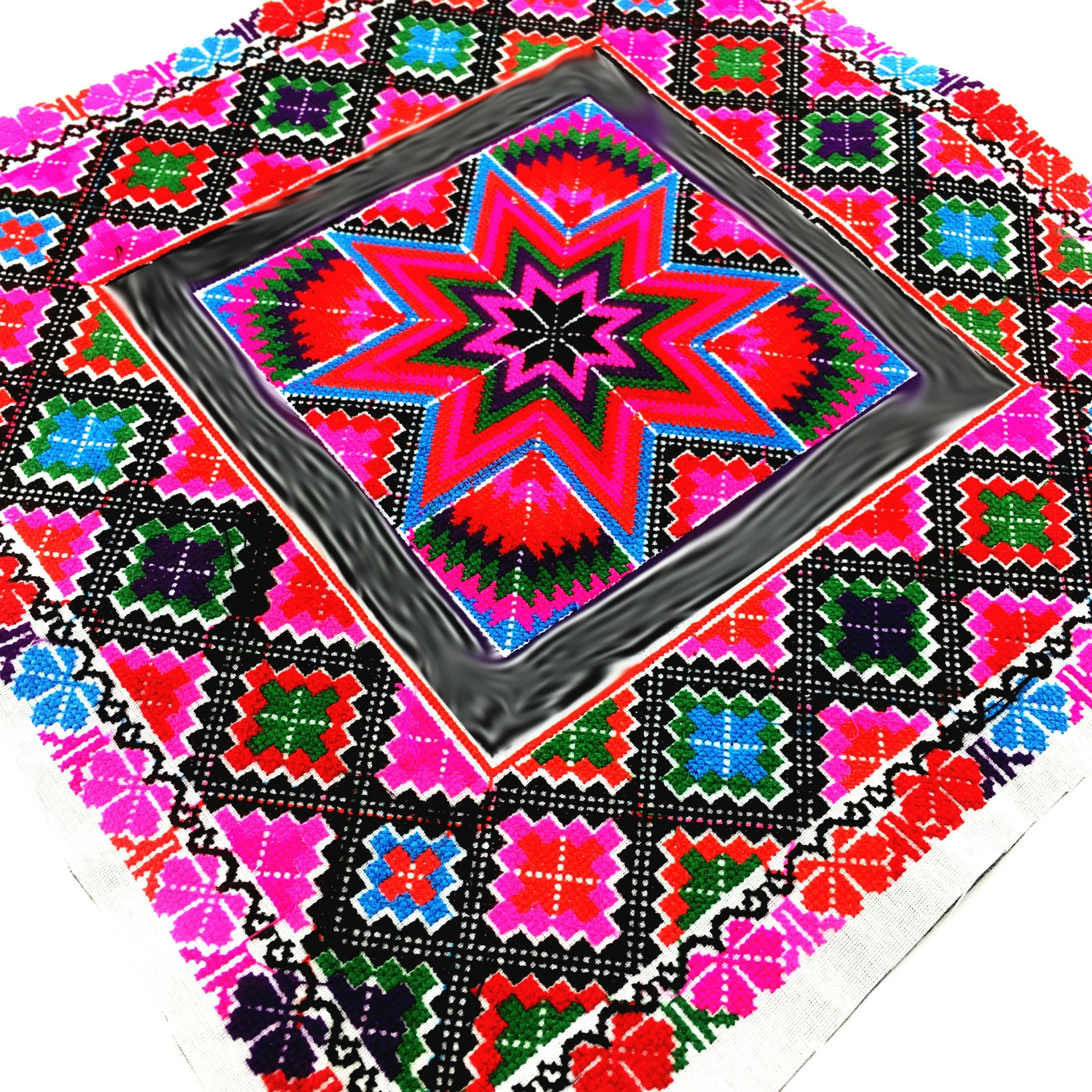 Нашивка для вышивки крестиком из хлопковой нити большой квадратный патч в стиле