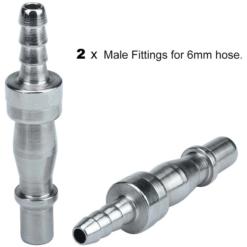

12Pcs British Compressed Air Connectors 1/4 Inch BSP Quick Connector Coupling Plug for Hose Compressor Fittings