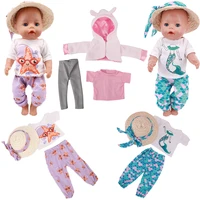 doll clothes fashion handmade farmhouse style outfit plush jacket and leggings warm fit 43 cm new baby reborn dollgirls toy