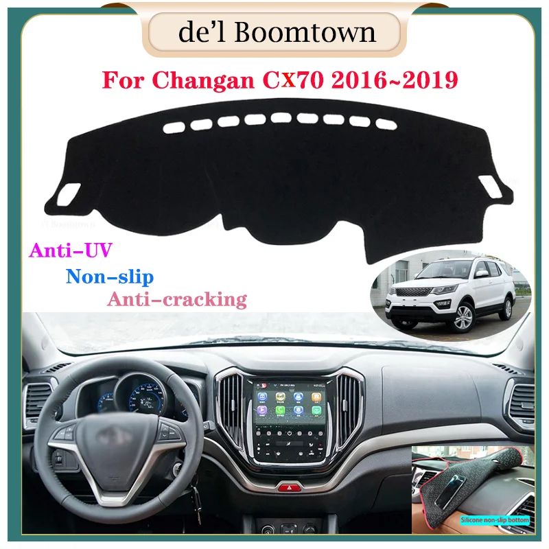 

Чехол для приборной панели автомобиля, коврик для приборной панели Changan CX70 2016 2017 2018 2019, автомобильный нескользящий ковер от солнца, чехол для...