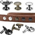 Металлические двухслойные заклепки, круглые шипы для кожевенного ремесла, сумки, ремня, одежды, обуви, декоративные аксессуары для воротника, 10x10 мм, 100 комплектов