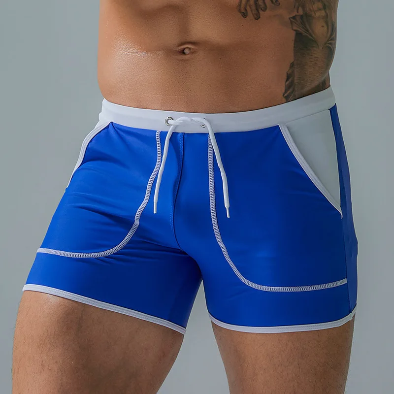 Men Swim Briefs Sexy Swimsuits Gay Swimwear Surf Board Fishing Swimming Trunks Beach Shorts Low Rise Bathing Boxers