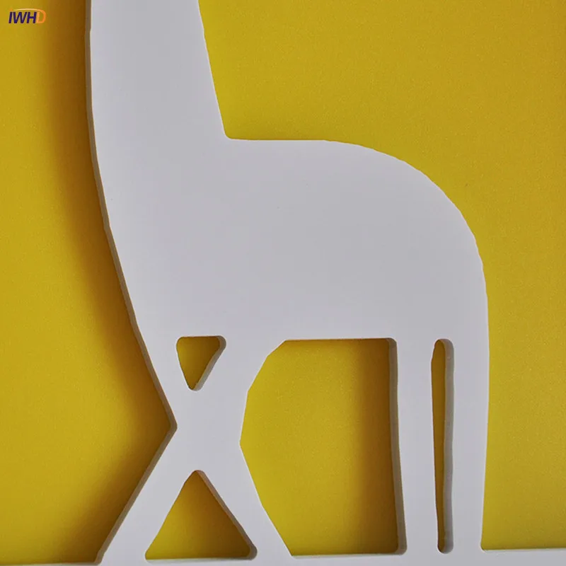 Милый жираф акриловый светодиодный настенный светильник современная мода