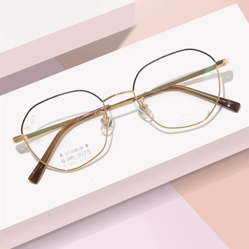 

OEYEYEO New Pure Titanium Comfort Irregular Optical Frame Men's Business Casual Eyeglasses Ladies Art All Match Myopia Eyewears