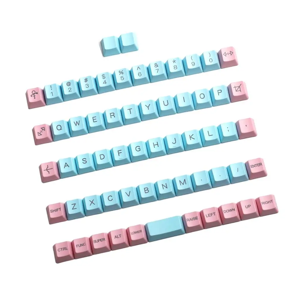 

YMDK Planck YMD40 V2 Niu40 Preonic Keyset Carbon Laser-Etched Top print OEM Keycap 1.5mm Thickness PBT
