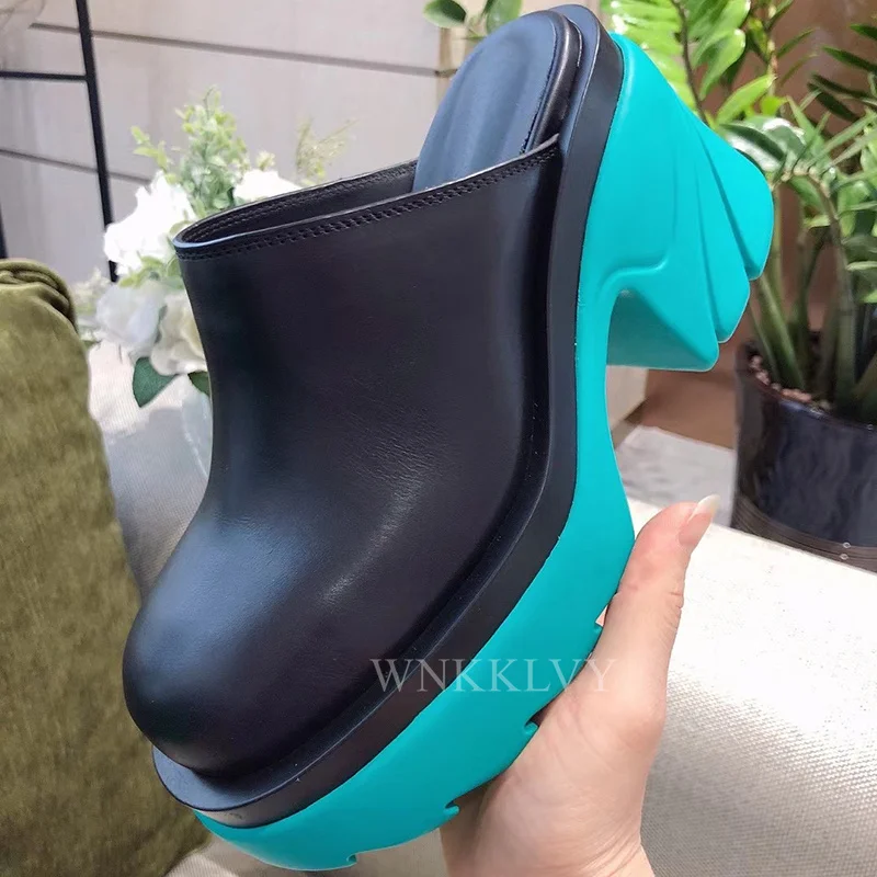 Женские босоножки из натуральной кожи на высоком каблуке и платформе | Обувь