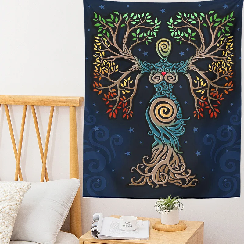 

Tree of Life Wall Decor Picnic Mat Bedspread Sheet Wall Decoration Room Decor Tapestry Art Tarot Mysterious Wall Art Dorm Room