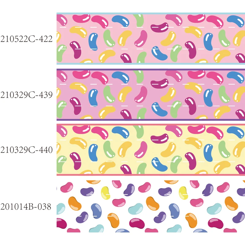 

colorful candy printed grosgrain ribbon (50 yards/lot) Wholesale 22mm 25mm 38mm