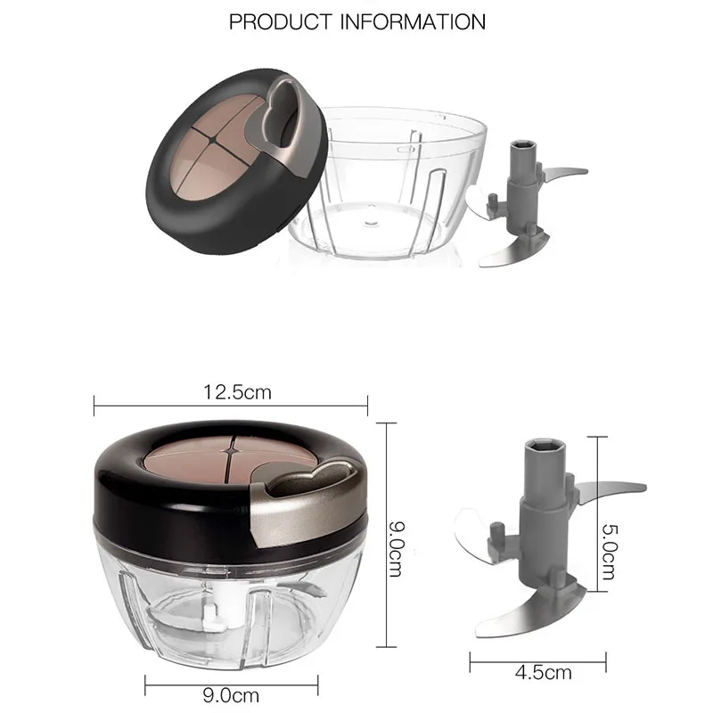 

Manual Food Chopper for Vegetable Fruits Nuts Onions Quick Pulling Chopper Pull Mincer Blender Mixer Food Processor Kitchen Tool