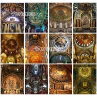 full square round drill diamond painting religious architecture 5d diy diamond embroidery mosaic cross stitch kits wall decor