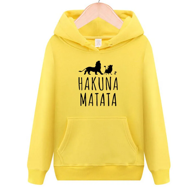 Толстовка для мужчин и женщин Hakuna Matata повседневная флисовая толстовка с рисунком