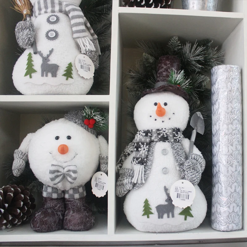 Snowman Christmas Hotel Mall Counter Dress Up Old Man Figurine Swing | Дом и сад