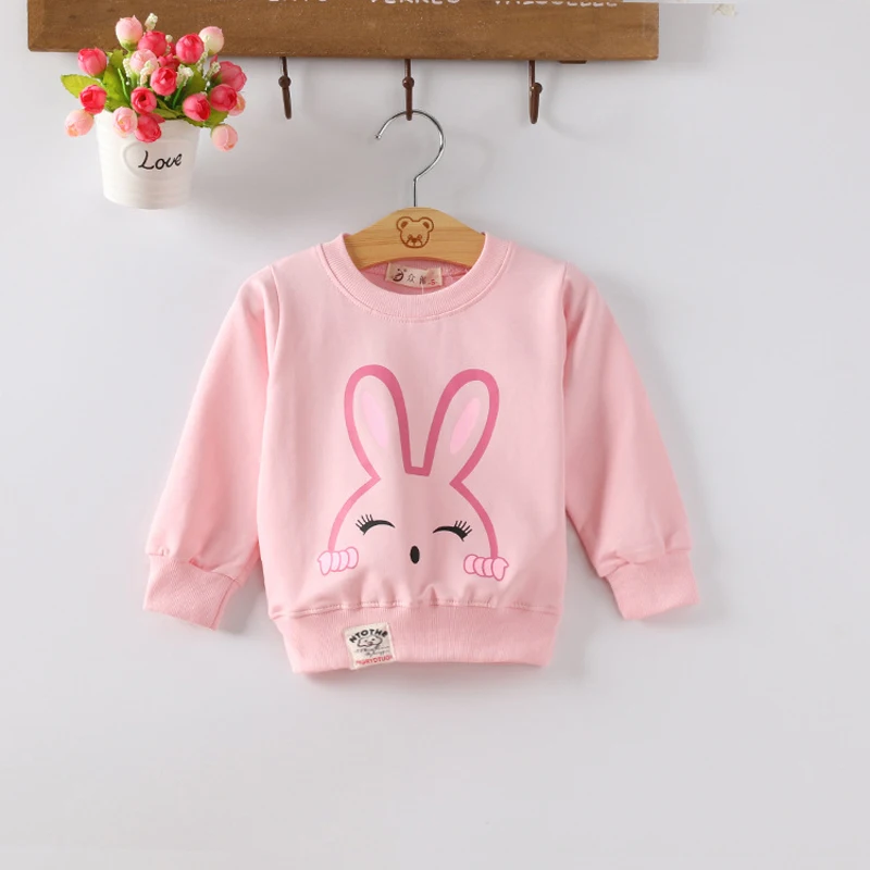 

DIIMUU Children Hoodies Sweatshirts Boy Girl Kids Cartoon Rabbit Cotton Pullover Tops Baby Girls Spring Autumn Clothes 1 2 3 4T