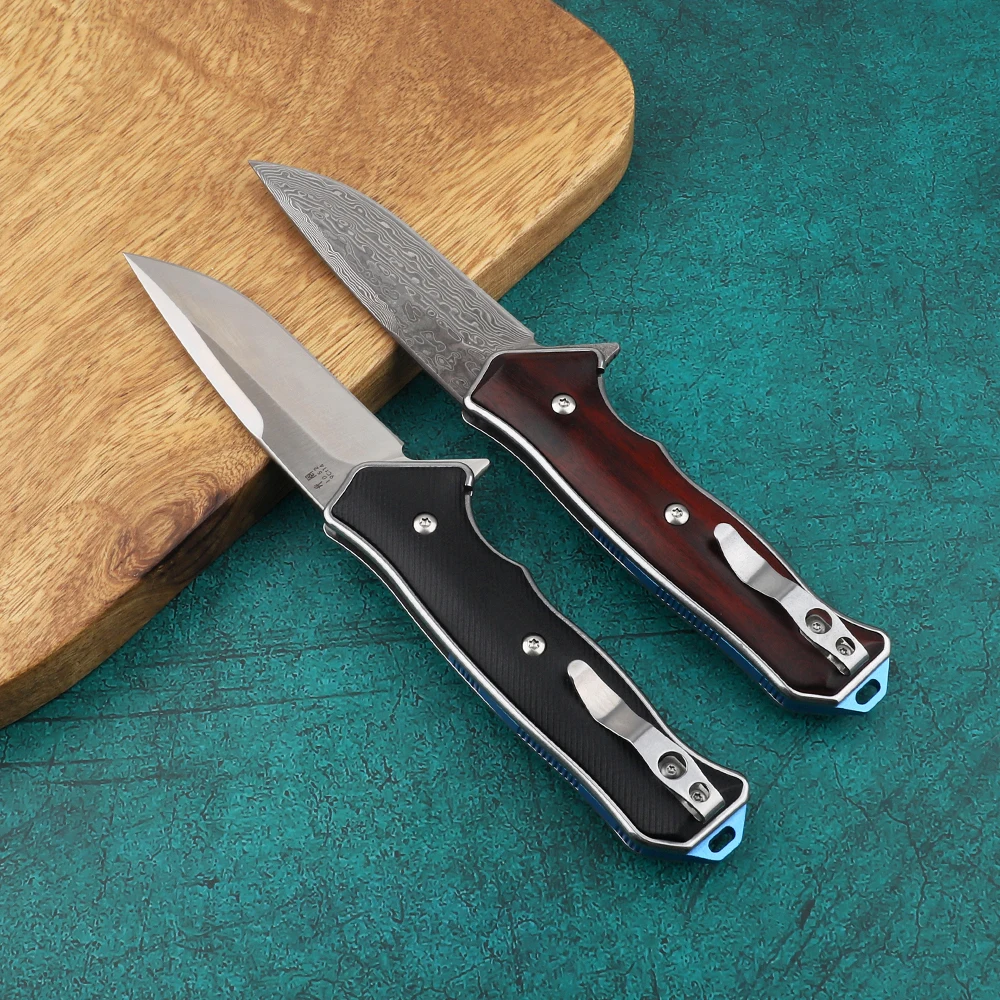 CR Folding Knife Ball Bearing Damascus Blade Steel Handle Outdoor Camping Multifunction Hunting EDC Tool | Инструменты