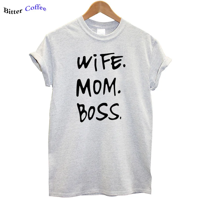 2021 Новый Высокое качество 100% хлопок домашнее принт "Mom Boss" Футболка женская