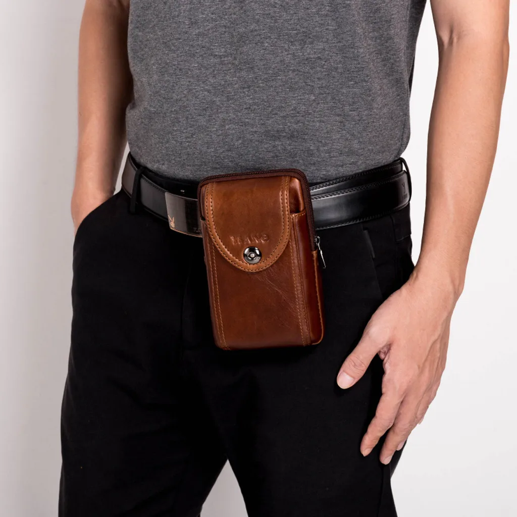 Новый дизайн модный мужской однотонный кожаный кошелек на молнии для монет