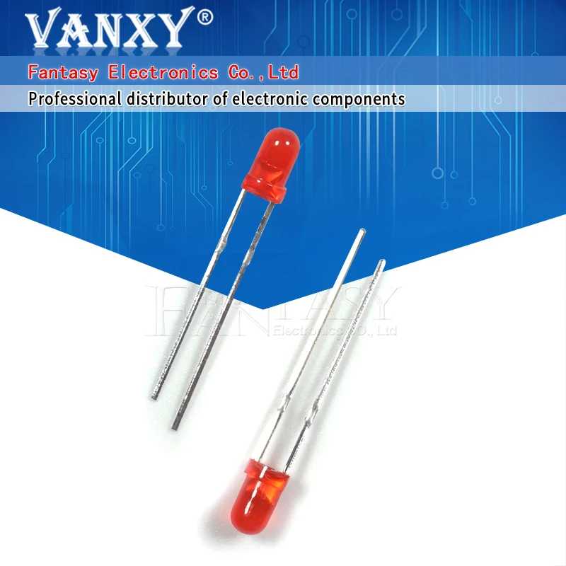 100 шт. красные светоизлучающие диоды красный красно светодиод 3 мм|diode red|red 3mm led3mm led