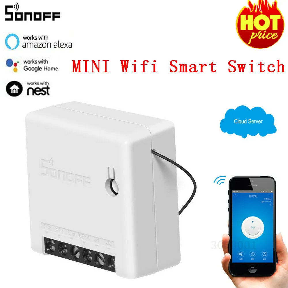 SONOFF мини двухсторонний Интеллектуальный переключатель DIY Appliance Automation дистанционное управление переключатели для Alexa Google Home WiFi Smart Switch