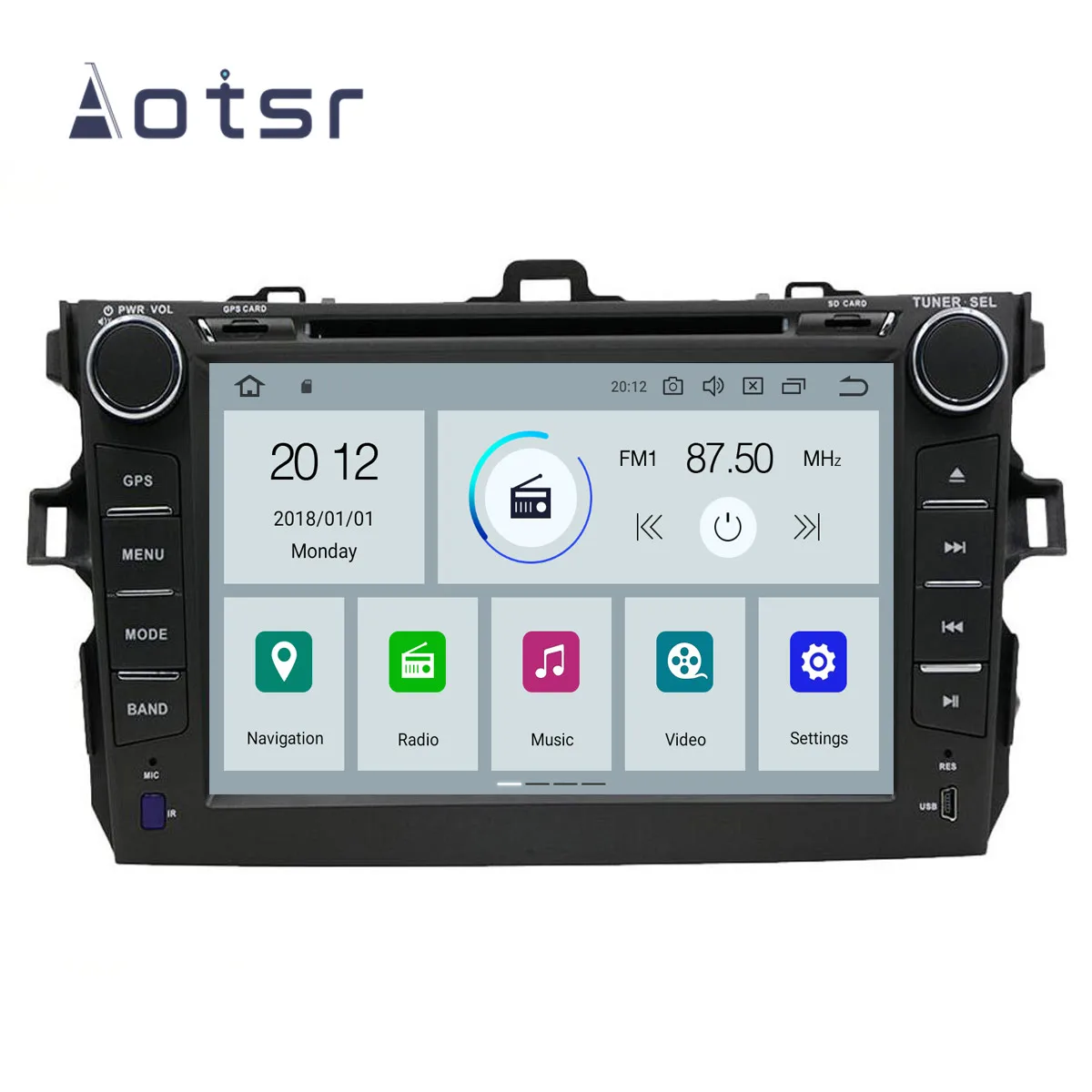 Автомобильный мультимедийный плеер 8 "Android 9 0 IPS GPS навигация радио для Toyota corolla