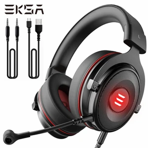 eksa e900 pro gaming headset gamer 7 1 surround sound wired game headphones with microphone for xboxpcps4laptopxiaomi free global shipping