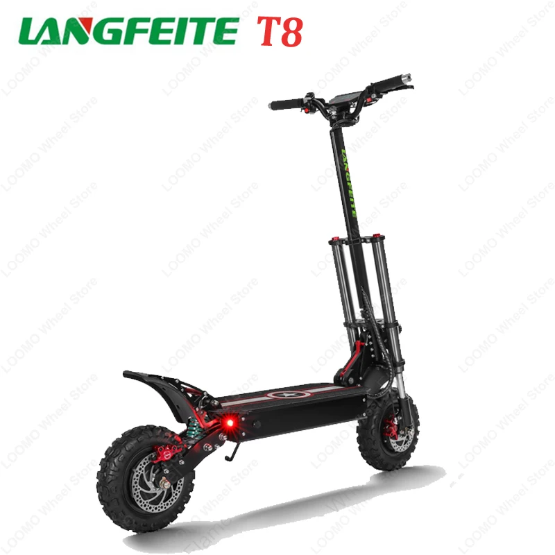 Складной электрический скутер LANGFEITE T8 1200Wx2 26Ah 11 дюймов максимальная скорость 70