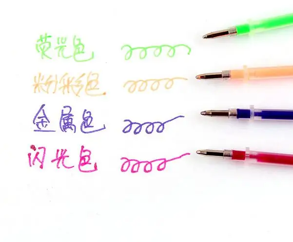 

36 Pcs Hot Sale Colors Flash Gel Pen Highlight Cute Candy Color Full Shinning Refill For Children Painting Graffiti Art Supply
