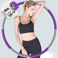 8 sections slimming sport hoops women ring stainless steel detachable home gym workout fitness trainer abdominal useful product