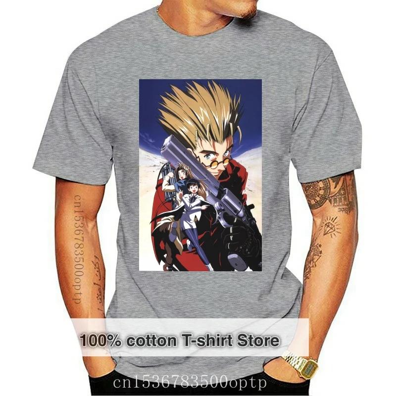 

2019 Funny Trigun Vash The Stampede Anime Manga Printed White Cotton Men'S T-Shirt Unisex Tees