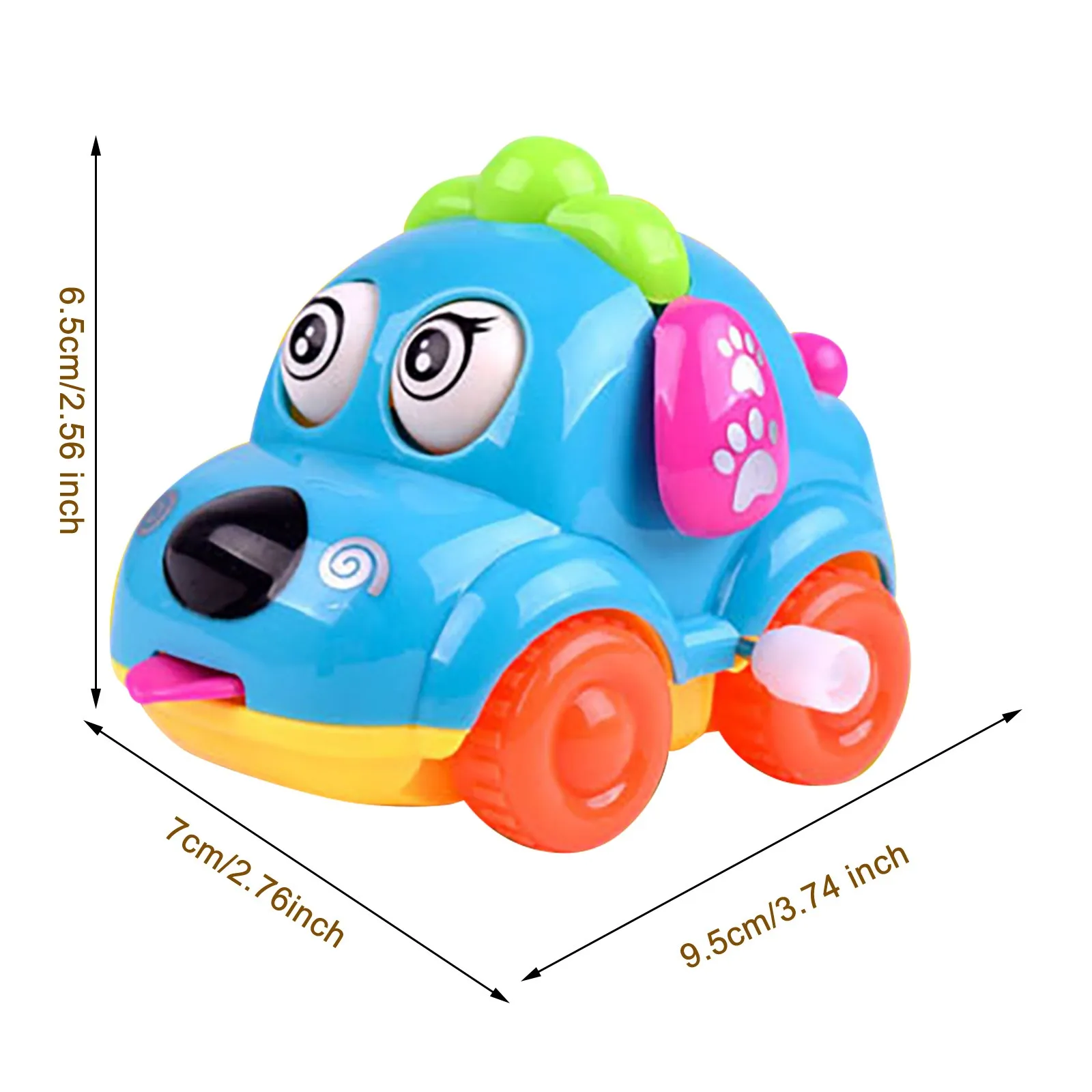 

Baby Kids Clockwork Puppy Car Toy Cartoon Small Dog Clockwork Car Educational