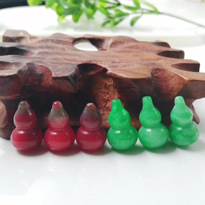 Китайский Цветок персика нефритовое кольцо с кулоном тыква аксессуары сделай