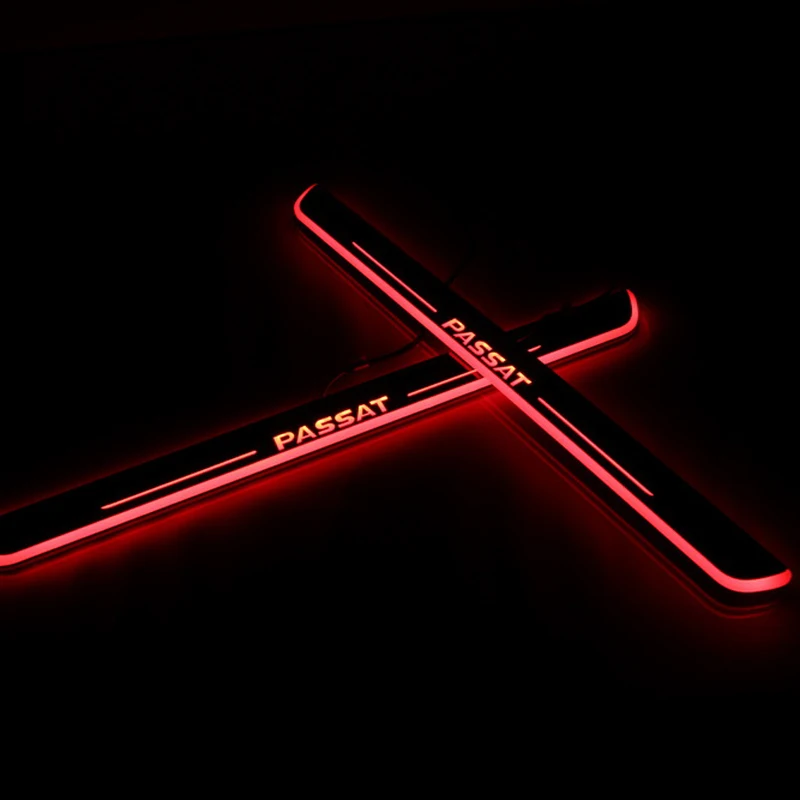 

Car LED Door Sill Scuff Plate For Volkswagen VW Passat 2016 2017 2018 Exterior Parts Pathway Moving Welcome Pedal Light