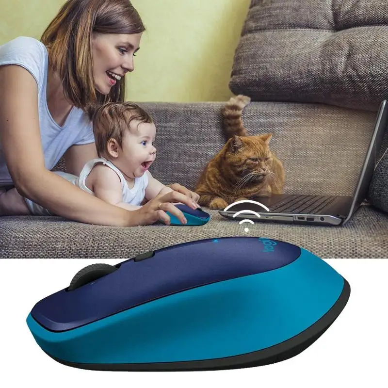Logitech M336 Bluetooth 3,0 Беспроводной Мышь 1000 Точек на дюйм обе руки для офиса домашнего использования ПК мышь для лэптопа для Windows 7/8/10, Mac OS X 10,8