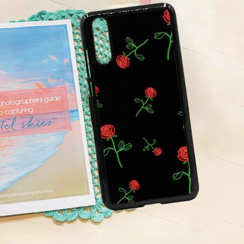 

Glowing rose in the dark fundas Phone Case PC for iPhone 11 12 pro XS MAX 8 7 6 6S Plus X 5S SE 2020 XR