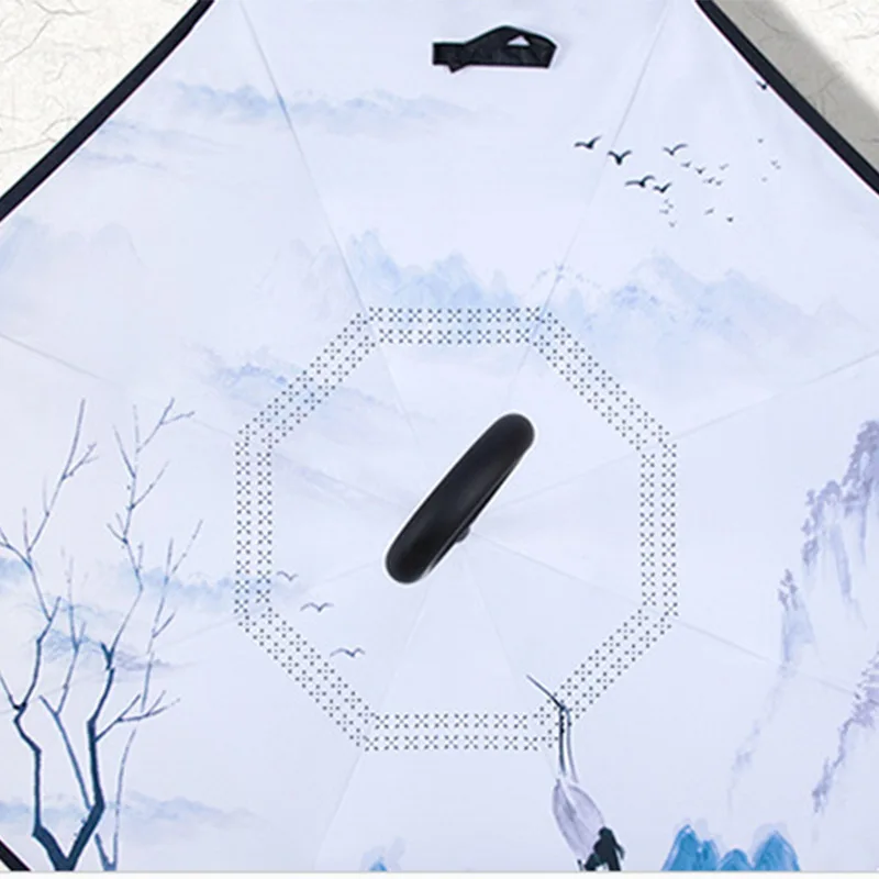 Ветрозащитный складной зонт с обратной связью крючком для автомобиля | Дом и сад