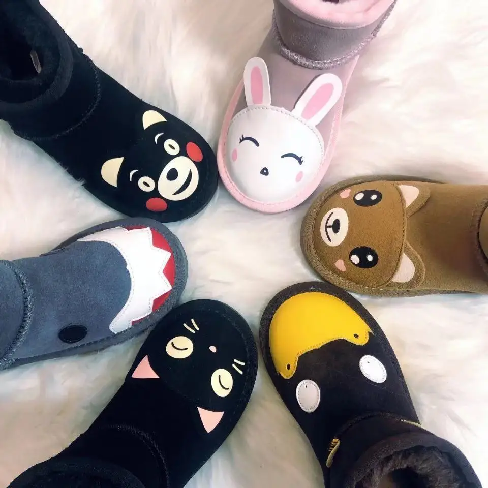 

High quality children's snow boots of Australian brand in 2020, 100% real leather, children's classic shoes, free delivery