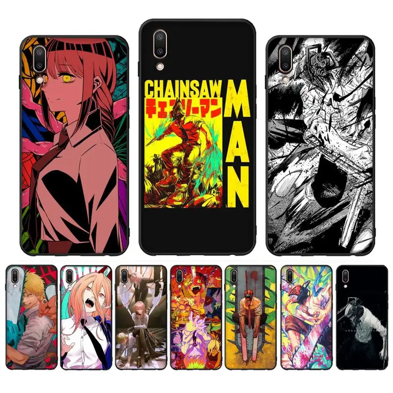 

Chainsaw Man Phone Case For Oppo Reno Realme C3 6Pro Cover For vivo Y91C Y17 Y19 Funda Capa