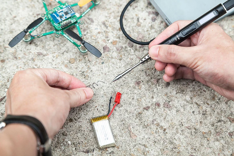 Тип C USB мини умный OLED цифровой Регулируемый Электрический паяльник портативный мини-режим сна Пайка для PCB припоя набор инструментов