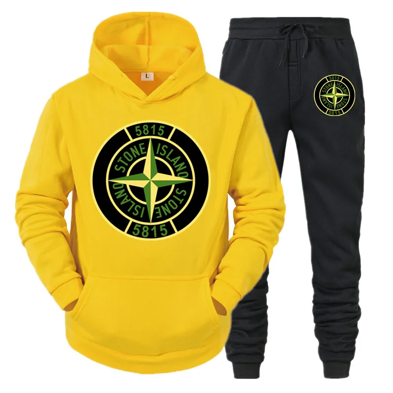 

New men's hooded sweatshirt and pants British Fashion & comfort Institute Spring & autumn two piece hip hop fashion suit-3xl