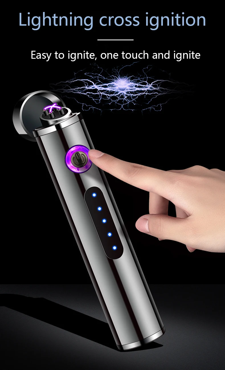 Портативная USB электрическая плазменная зажигалка, Электронная двойная дуговая зажигалка, ветрозащитная импульсная зажигалка, аксессуары для курения