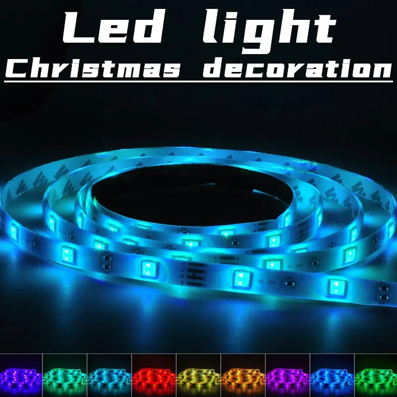 

LED Strips IR Iuces Led RGB 5050 SMD Waterproof Flexible Lamp Tape Ribbon Diode DC12V LED Lights Christmas decoration for garden