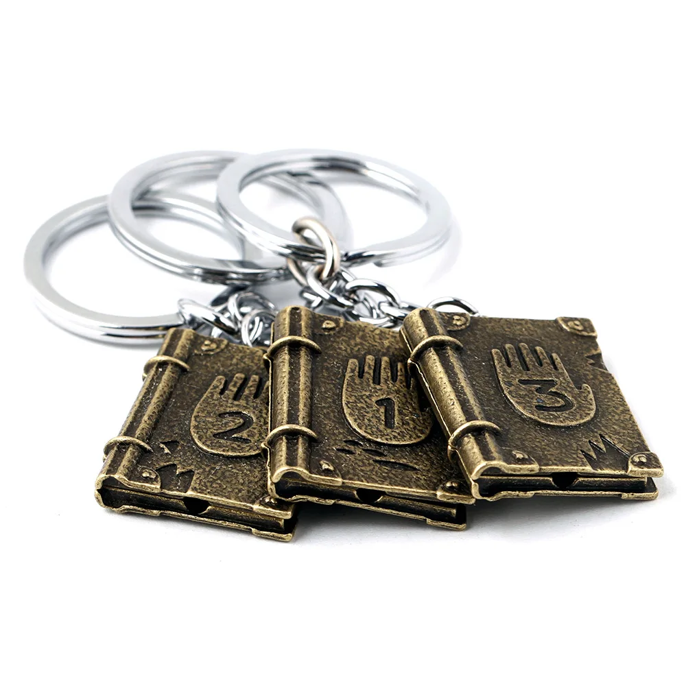 

Anime Jewelry Gravitys Falls Key Chain Bill Cipher Dipper Diary Book Keychain Accessories Pendant Key Ring Charms For Women Men