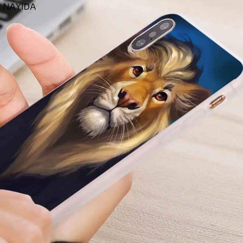Мягкий чехол из ТПУ для Huawei Honor 30 20 10 9 9x Lite 30pro 20pro 30s 10i 20i 9a 8a 8x 8s Plus с Львом Альфа