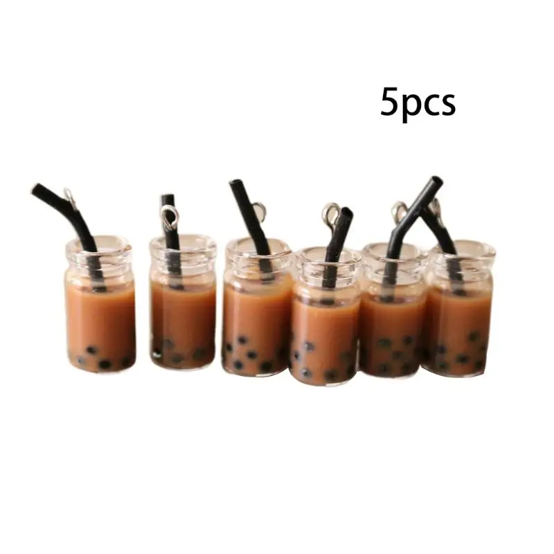 5 шт. 3D миниатюрные Подвески в виде молочного чая из смолы | Дом и сад