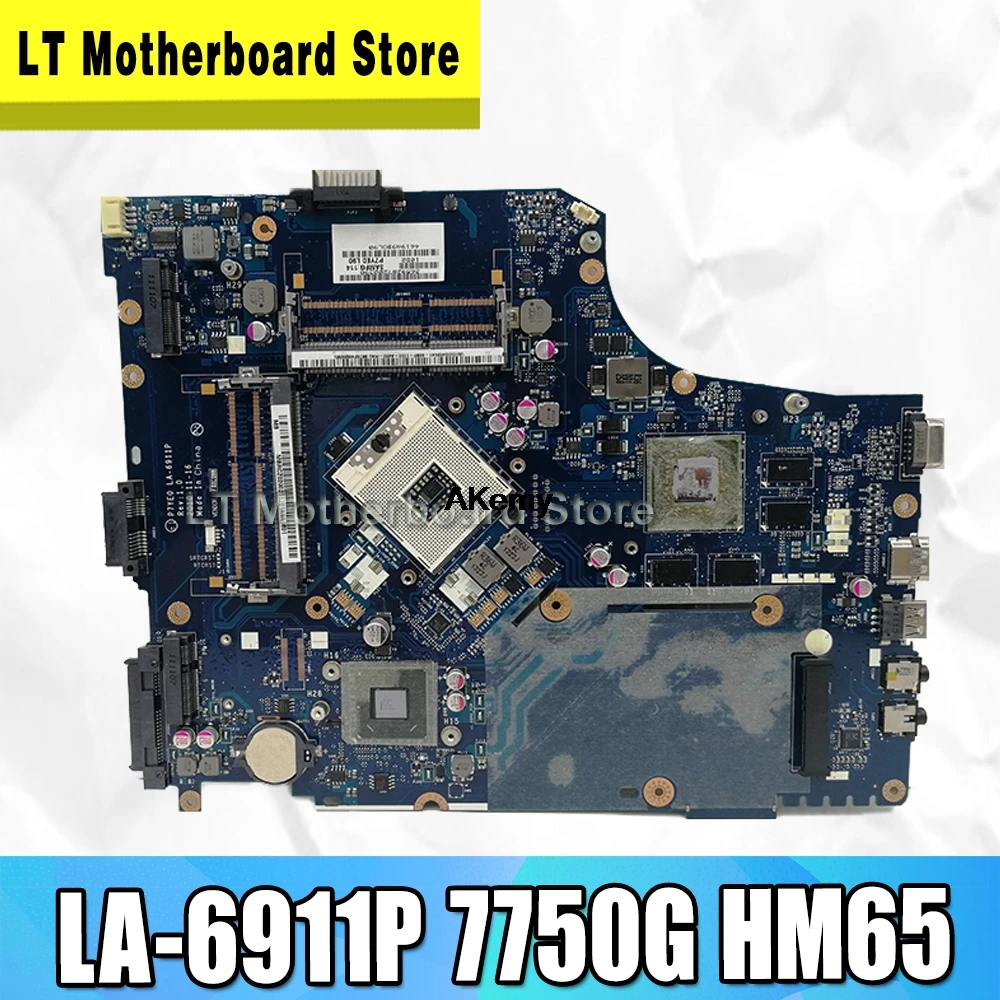 P7YE0 LA-6911P материнская плата для ноутбука acer aspire 7750 7750G MBRMK02001 MB. RMK02.001 8* Память HM65 DDR3 протестирована