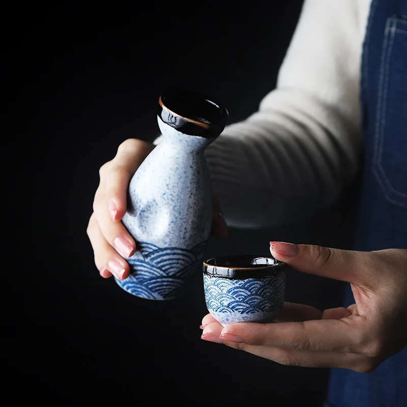 

Japanese Style Sake Cup Ceramic Drink Liquor Wine Set Flagon Hip Flasks Jug Bridesmaid Gift Botella Cup Home Kitchen Drinkware